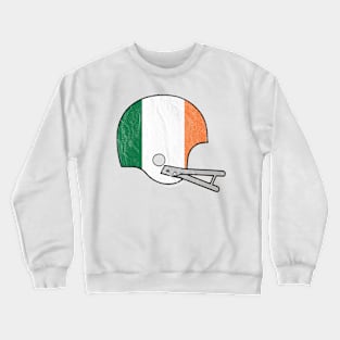 Irish Flag American Football Helmet (Distressed) Crewneck Sweatshirt